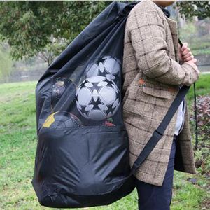 Bälle Outdoor-Fußballtasche, großes Fassungsvermögen, Basketball- und Volleyball-Tragesack, wasserdicht, verstellbar, strapazierfähig, Ball-Polyester-Netz 230603