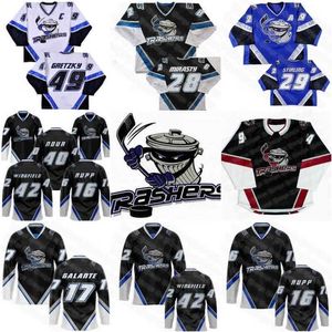 C2604 Cobranded Danbury Trashers Jersey Brent Gretzky Mike Rupp Bayrack Galante Brad Wingfield Mirasty Scott Stirling Bren Dan McCartin Regan Mile Mile