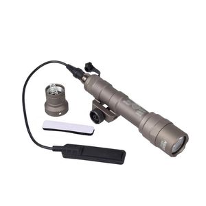 Tactical Surefir M600 M600B LED Rifle Scout Lanterna branca HK416 AR15 M4 Torch Hunting For 20mm Pictinny Rail -Tan