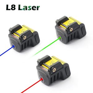 LS-L8 Grön/röd/blå laddningsbar pistollaser syn för Oxen G2C Glock 19 mini G2C jaktpistol laser röd prick laserröd