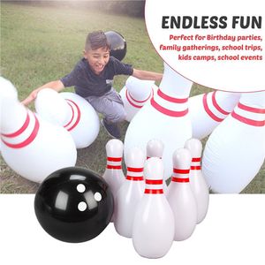 Conjunto de boliche gigante inflável para crianças, brinquedos para esportes ao ar livre, família, gramado, jogos de jardim, jogo interativo para crianças, jardim de infância 230603