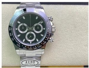 Timing wrist watch Cal.4130 movement diameter 40MM thickness 12.2MM 904L Sapphire glass luminous waterproof Stainless steel tape Rubber belt 116508 116518 Clean CF