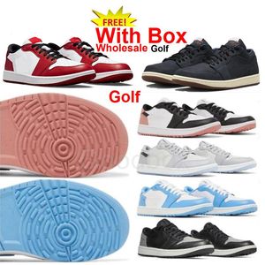 Düşük 1 Golf Ayakkabı Gama Mavi sıçrama Gri Copa Koşu Ayakkabı Mor Duman Black White Chicago Paramparça UNC Eastside Golf Noble Green Royal Toe Box 2024