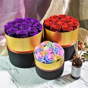 Dekorative Blumen, konservierte Rose, 7 ewige Blumen, in Box, Hochzeit, dekorieren, Muttertag, Weihnachten, Valentinstag, für immer Liebe, Geschenke für Frauen