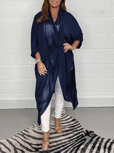 Women's Vests Women's Mesh Sheer Chiffon Blouse Tops Long Kimono Cardigan Solid Color Loose Tunic Cover Ups Casual Outwear