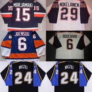 C2604 THR Bridgeport Sound Tigers 29 Petteri Nokelainen 6 Joel Bouchard Jesse Joensuu Nokelainen Branislav Mezei Masi Marjamaki Hockey Jersey