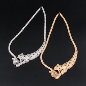 Gold Chain Diamond Choker hängen halsband för kvinnor män lyxiga designer smycken hög kvalitet modeparty julbröllop gåvor födelsedag bankettförsäljning