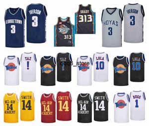 qqq8 Space Jam Movie Tune Squad Basketball Jersey Shirt TAZ Lola Bugs Bunny 23 Michael Shady Will Smith The Fresh Prince of Bel Air Academy Allen Iverson Georgetown Hoy