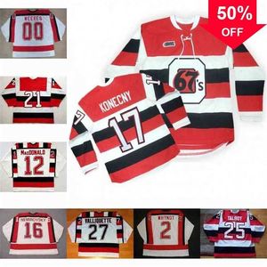 Mag Thr Ottawa 67s 17 Konecny 00 Kevin Weekes Rodney Bauman Craig Whynot Joe Talbot Brett Valliquette David Nemirovsky Ryan MacDonald Hockey Jersey