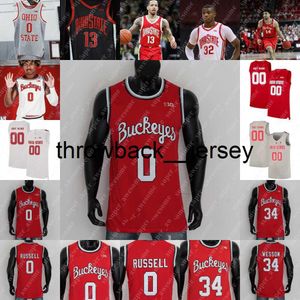 Thr Ohio State Buckeyes Basketball Jersey Justice Sueing Tanner Holden Brice Sensabaugh Zed Key Sean McNeil Roddy Gayle Jr Isaac Likekele EJ Liddell 23 James 0 Russel