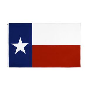 USA Texas State Flag 90*150cm Texans Banner Blau Weiß Rot Drei Farben TX Oriflammes Sterne Staatsflaggen Polyesterfaser 3*5ft