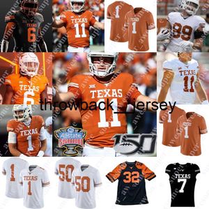 Thr Texas Longhorns Football Jersey DeMarvion Overshown Jett Bush Luke Brockermeyer Ovie Oghoufo Joshua Moore Cade Brewer Casey Thompson BJ Foster Brenden Schoole