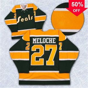 Mag Mit California Golden Seals Jersey Blank 27 Gilles Meloche 22 Joey Johnston 7 Reggie Leach 8 Walt Mckechnie Jerseys Any Name and Any Number