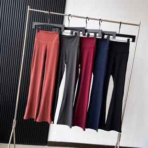 Kleidung, Leggings, Designer-Luxus-Frauen-Trainingsanzug, hohe Taille, Horn-Yogahose, Groove-Yoga, um dünnes Gesäß zu zeigen, Sport-Fitness, Freizeithose, Jogger, Laufen