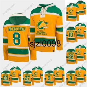 Sj98 California Golden Seals Heritage Classic 60s Hoodie Walt McKechnie Ivan Boldirev Ted Hampson Joey Johnston Gilles Meloche Hockey Sweatshirts