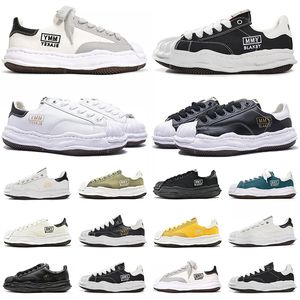 maison mihara yasuhiro men women designer casual shoes MMY Blakey leather canvas low platform sneakers tripler black white yellow green blue mens trainers