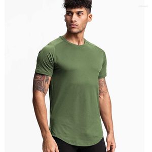 Men's T Shirts Men Green White Short Sleeve Tshirt Plus Size Xxxl Boys Fitness Summer Loose Quick Dry Ice Silk Round Neck Sportswear T-shirt