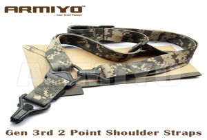 Armiyo Tactical Gen 3rd 2 Point Airsoft Multi Mission Gun Sling Hunting Shoulder Strap ACU for Hunter Hunting8288185