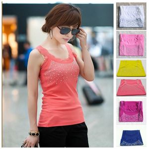 Women's Tanks Summer Sequin Tops U Neck Knitted Fabric Tank Top Womens Female Wide Strap Sleeveless T-Shirts Fitness Vest For Ladies Sexy