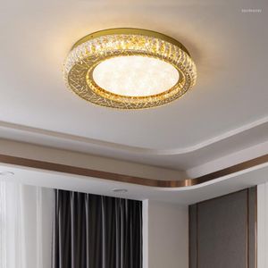 Chandeliers Golden Bird Nest Design Bedroom Hanging Lamps For Ceiling Round Stainless Steel Crystal Led Light With Indoor Lighting Recessed