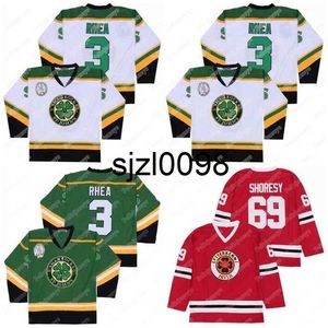 SJ98 #69 Shoresy Letterkenny Irish TV Series The Boss Rhea Goon Movie St John's Shamrocks Green White Red Hockey Jerseys Size M-XXXL