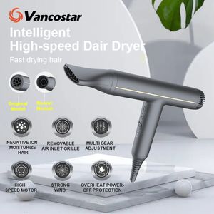 Hair Dryers High Speed Hair Dryer Blower Dryer Cold Air 2 Nozzles 20 Million Anion Anti-static Hair Care Drop 230603