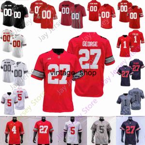 Maglia da calcio Vin Ohio State Buckeyes NCAA College Ezekiel Elliott Johnson Chambers Wilson Fields Giovane George Ransom Olave Fleming Kittle Dobbins Griffin