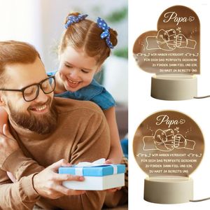 Nachtlichter Acryl Mini Licht Atmosphäre Lampe Liebe Herz LED USB Aufladen für Vatertagsgeschenke Papa Geburtstag