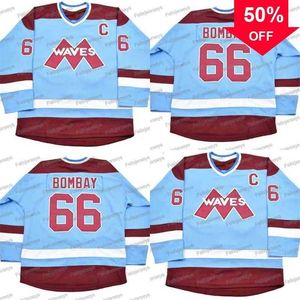 Mag Thr 66 Mighty Ducks Gordon Bombay Movie Hockey Jersey 100% bordado Mens Womens Youth Hockey Jerseys Barato Transporte rápido