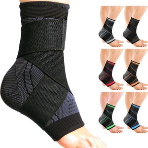 Ankle Support Adjustable Ankle Support Compression Ankle Brace Protector for Running Soccer Basketball Nylon Knitted Gym Bandage Ankle Strap 230603