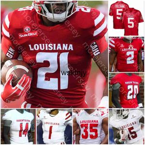 WSK Custom Louisiana Ragin 'Cajuns Football Jersey NCAA College Charles Tillman Levi Lewis Trey Ragas Mitchell Peter LeBlanc Williams Gardner Logan Klotz