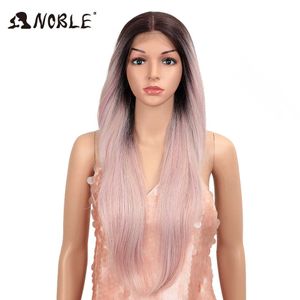 Woman Synthetic Lace Front Wig Long straight Hair 28 Inch Natural Wig Blonde Wig Heat Resistant Fiber Wigs For Black Women 230524