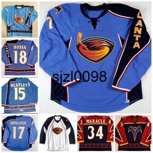 Sj98 CeoWAtlanta Thrashers 17 ILYA KOVALCHUK Maglie da hockey 18 Marian Hossa 15 DANY HEATLEY Zach Bogota Johan Hedberg Kari Lehtonen Thorburn Chris