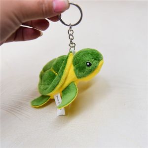 Plush Keychains Tortoise Pendant Keychain Cute Animal Cartoon Sea Turtle Soft Stuffed Toy Keyring Car Bag Jewelry Children Gifts 230603