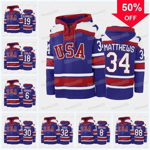 Mag Mitness Mucizesi Ice Team USA Hokey kazak Hoodie Jack Hughes Matthew Boldy Jonathan Quick Auston Matthews Trevor Zegras Brian Boyle Patrick