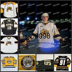 Sj98 Custom CHL Vintage Sarnia Sting 91 Steven Stamkos Hockey-Trikot 17 Martin Passen Sie jede CHL-Trikots mit Stickerei und Stickerei an