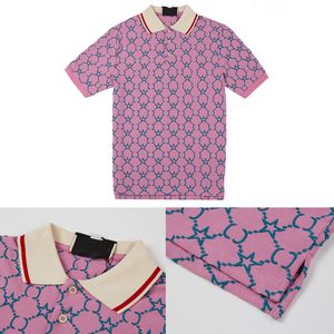 rosa Designer DAMEN T-Shirt POLO Shirt blau Markensterne Buchstabenstickerei Baumwolle knitterfrei atmungsaktives T-Shirt Revers Kommerzieller Mode-Freizeitdruck Kurzarm