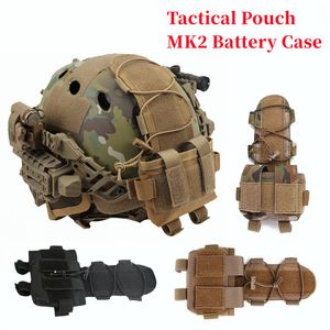 Cycling Helmets Tactical FAST Helmet Cover Pouch Removable MK2 Battery Case Helmet Airsoft Hunting Camo Military Combat NVG Counterweight Bags 230603