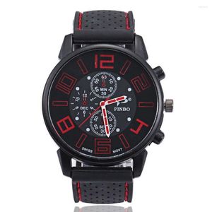 Wristwatches Fashion Casual Men Watch Personalized Digital Leisure Silicone Car Cable Strap Men's Sports Watches Quartz