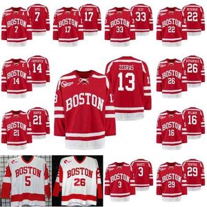 C2604 trevor zegras Boston University Hockey Jersey Jack Eichel McAvoy Charlie Coyle Clayton Keller Diffley Thomas Chabot Brady Tkachuck hugo