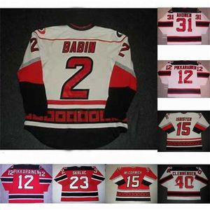 C2604 Mit Albany River Rats Mens 40 Scott Clemmensen 15 Cody 23 Rob Skrlac 31 Ari Ahonen 20 Ryan Murphy 12 Ilkka Pikkarainen Hockey Jerseys