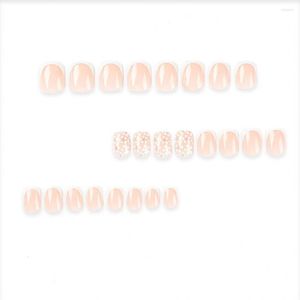 False Nails Fashion Press On Small Flower Glossy Women Girls Artificial Elegant Faux Manicure Supplies