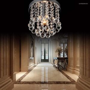 Chandeliers Crystal Chandelier Lamp Fixture Small Clear Hallway Light For Home Decor Lustre K9 Led E14 Bulb Living Room NS