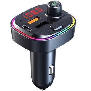 C13 BT Wireless FM Transmitter Led Type C PD QC3.0 Fast Car Charger Mini MP3 Player