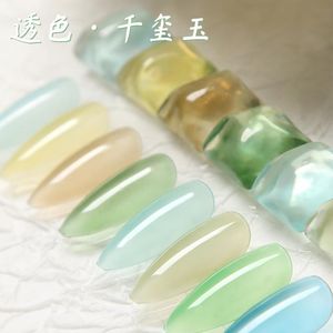 Kits New 8 Colors Kit Nail Polish Gel Set Ice Through Mint Green Jelly Color Uv Phototherapy Led Varnish Soak Off Nail Art Gel