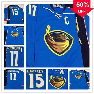 Mag Custom 2009-10 Vintage 17 Ilya Kovalchuk Atlanta Thrashers хоккейные майки мужчины 15 Dany Heatley Shinted Ice Dersey Size S-4xxxl