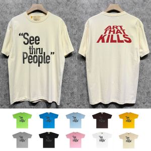 ギャラリー・デプト・メンズ・Tシャツ・メンズ・レディ・デザイナー・T・シャツの印刷文字を見る夏の​​ファッション・トップス・ルクスリス・ブランド・ユニセックス・スタイルTシャツs-xxl