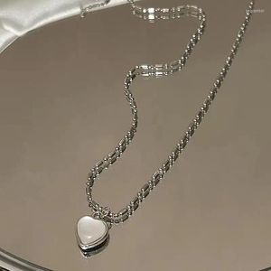 Pendant Necklaces Elegant Heart Clavicle Chain For Women Fashion Sweet Cool Y2K Simple Choker Necklace Collar Party Jewelry