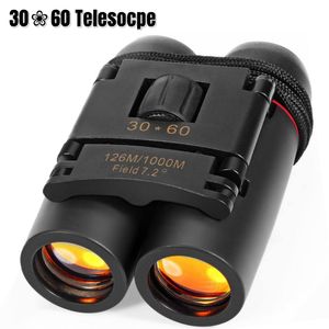 Telescope Binoles Professional 30x60 Mini kompaktowy składanie HD przenośne dla dzieci na świeżym powietrzu oglądanie prezentu podróżnego 230603