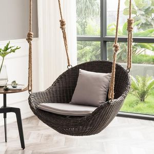 Camp Furniture Outdoor Courtyard Rattan Rocking Chair Balcony Villa Hanging Hammock